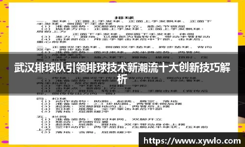 武汉排球队引领排球技术新潮流十大创新技巧解析